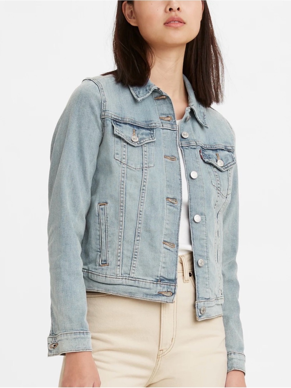 NWT Levi's Women's Original Trucker Stretch Denim Button Down Jacket
